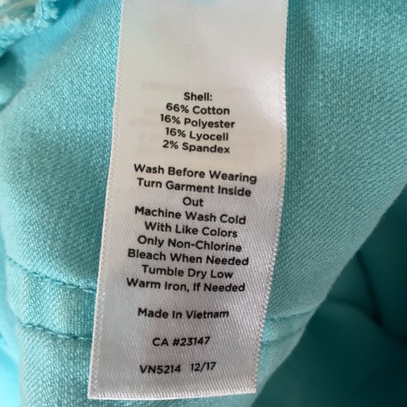 Talbots Turquoise Mid Rise Straight Crop Jeans - Picture 4 of 6